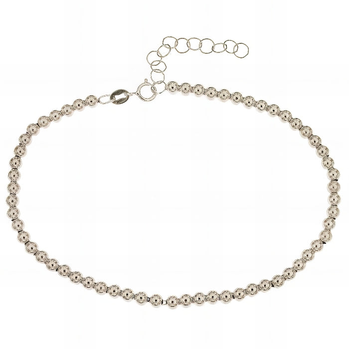 Bracciale a palline da donna in oro bianco