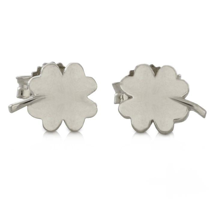Orecchini Quadrifoglio in oro bianco da donna