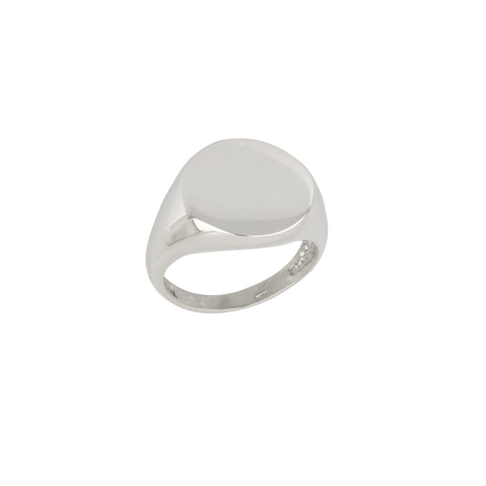 Runder Schild-Herrenring aus 18 kt Weißgold 803321729553