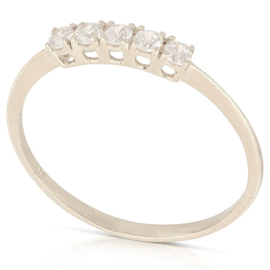 anello mezza veretta in oro bianco da 1,50 gr.