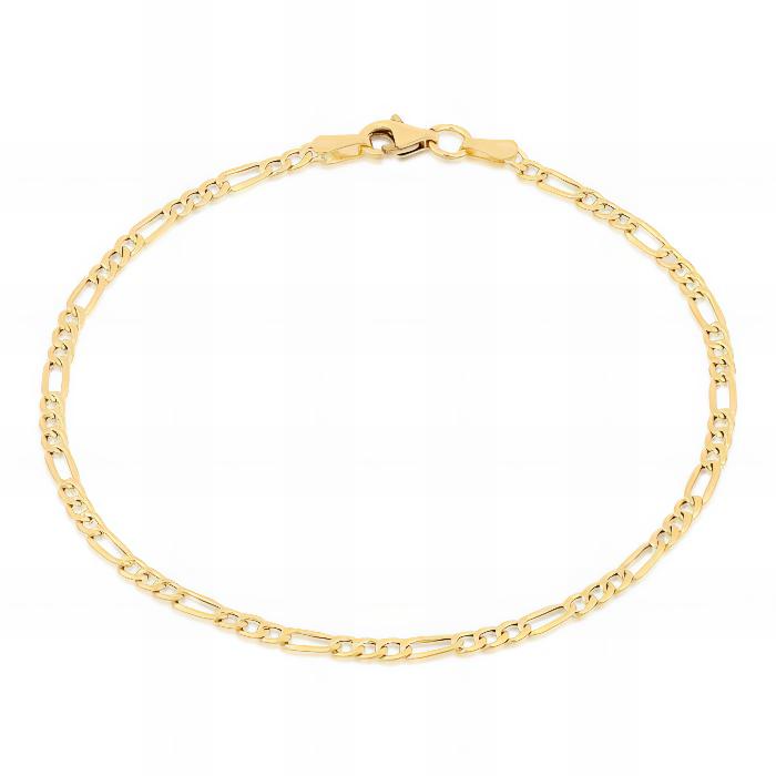 Zweifarbiges ovales Gliederkettenarmband aus 18 kt Gold IS986GB