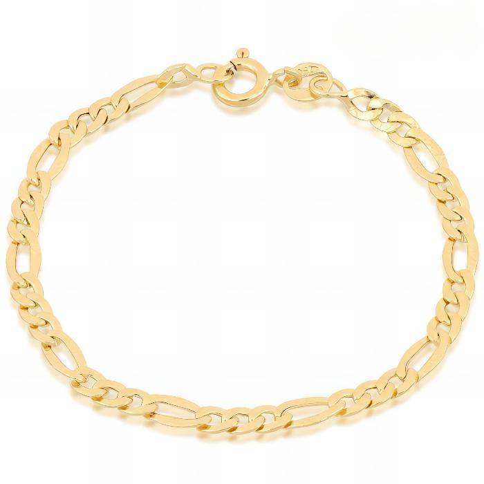 Zweifarbiges ovales Gliederkettenarmband aus 18 kt Gold IS986GB