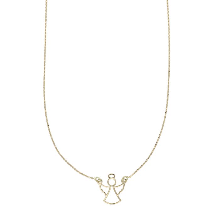 catenina da donna con angelo in oro giallo