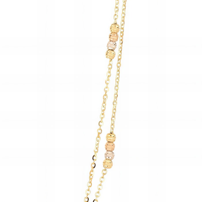 Collana Diamantata in Oro Giallo, Bianco e Rosa