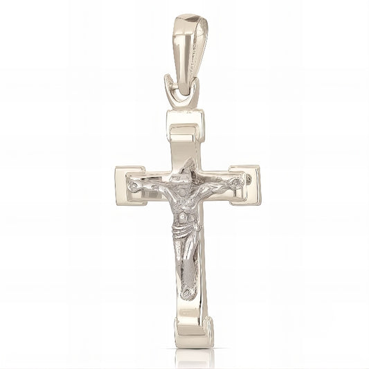 Croce con Cristo in Oro Bianco da 2,80 gr.