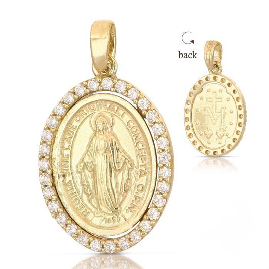 ciondolo madonna in oro giallo