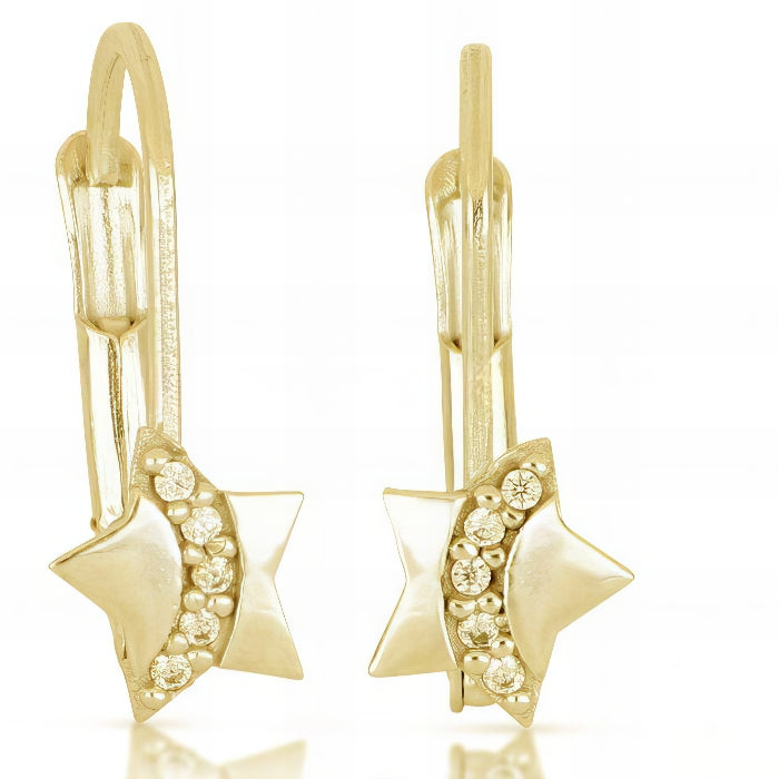 orecchini stella in oro giallo a monachina