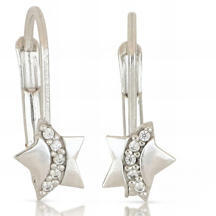 orecchini stella in oro bianco a monachina