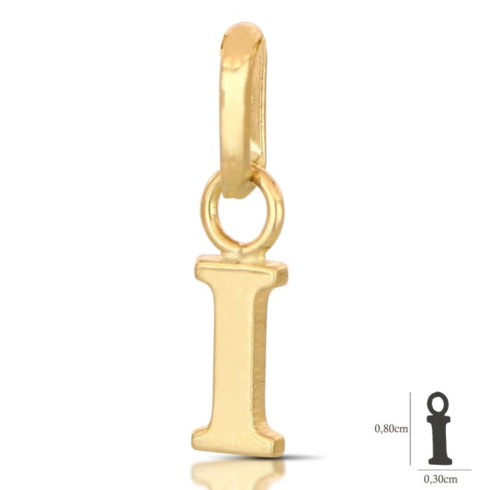 Pendente Lettera Personalizzabile In Oro Giallo