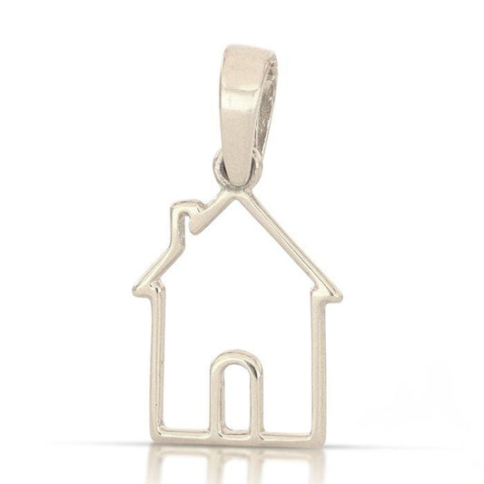 pendente casa in oro bianco da 0,80 gr.