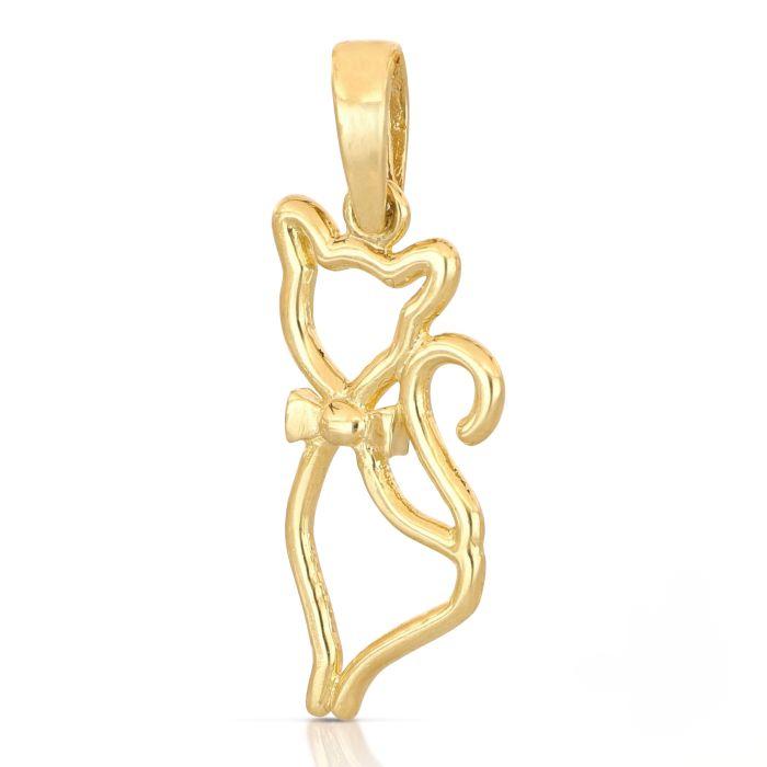 pendente gatto in oro giallo da 1,20 gr