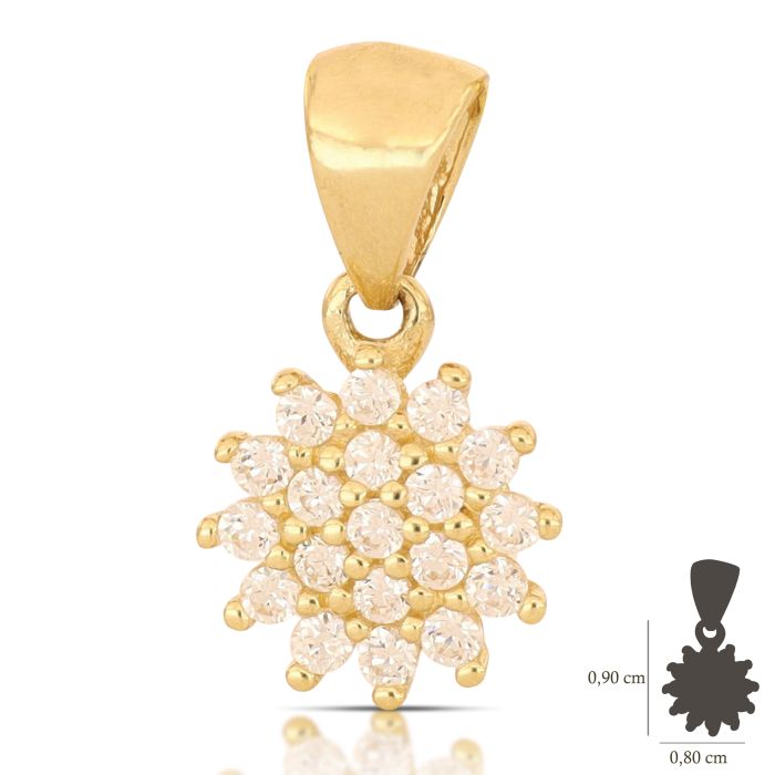 pendente in oro giallo tondo da 0,80 gr.