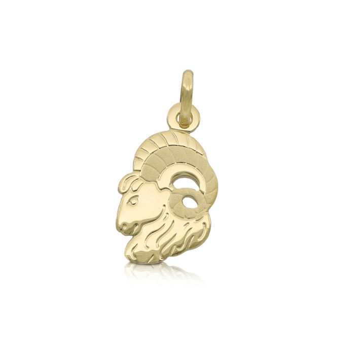 pendente segno zodiacale ariete in oro giallo