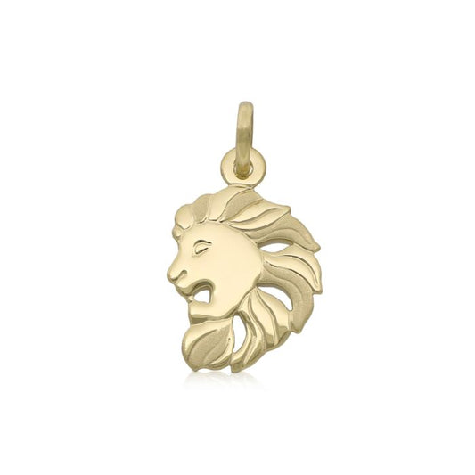 pendente segno zodiacale leone in oro giallo