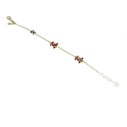 bracciale da bambini con ferrari in oro giallo gr 2.30