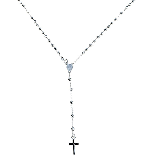Collana Rosario in oro Bianco 18 Kt