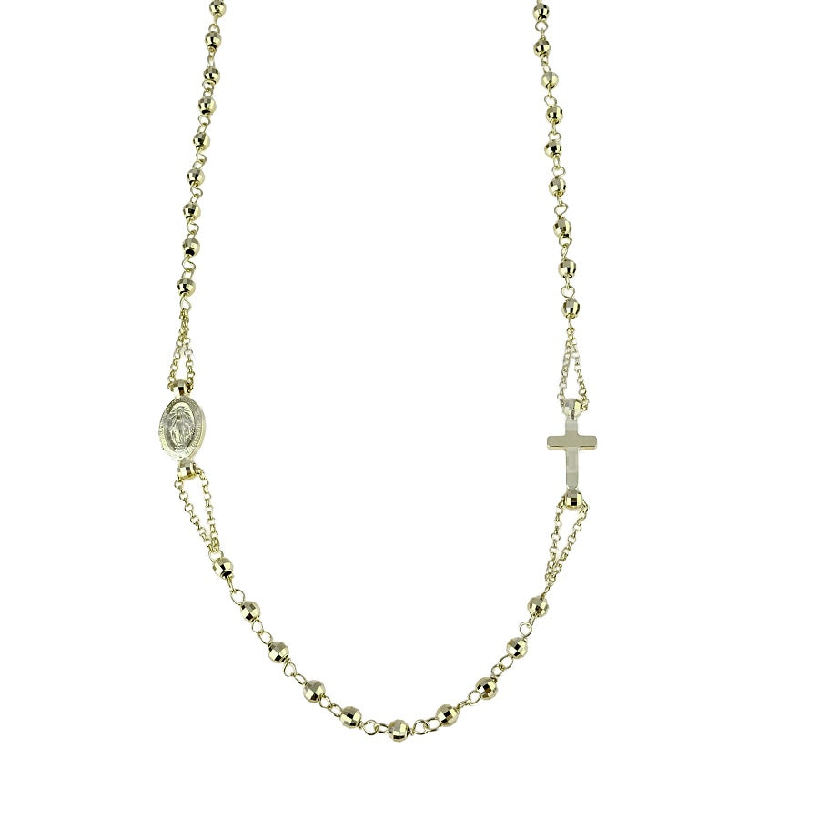 Collana Girocollo Rosario in oro Giallo 18 Kt