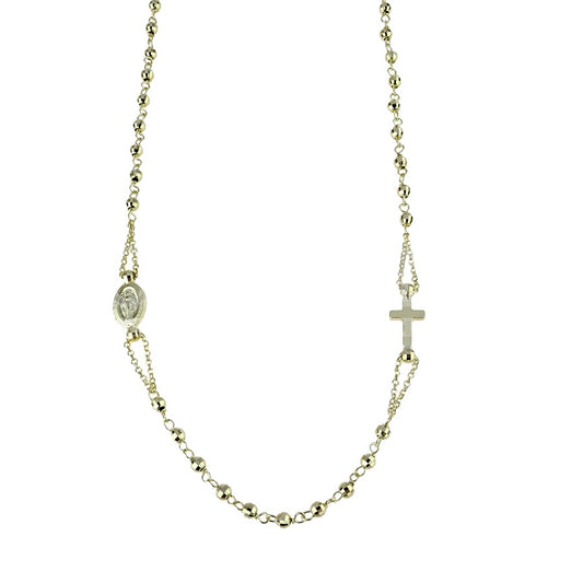 Collana Girocollo Rosario in oro Giallo 18 Kt