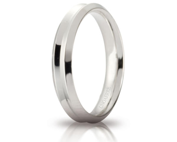 Fede Nuziale Unoaerre Corona in oro bianco
