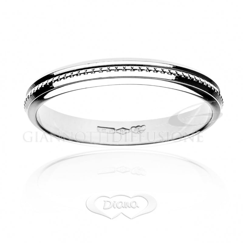 fedina diana sfaccettata oro bianco 2.80 gr