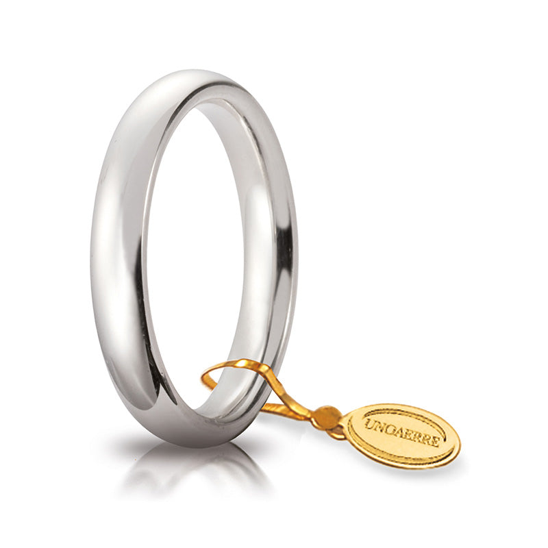 Fede comoda unoaerre oro bianco 3,0 mm