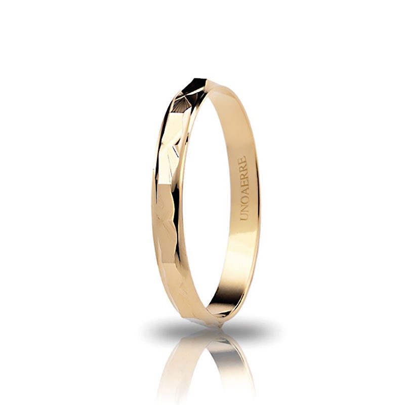 Fedina unoaerre in oro Giallo AF293