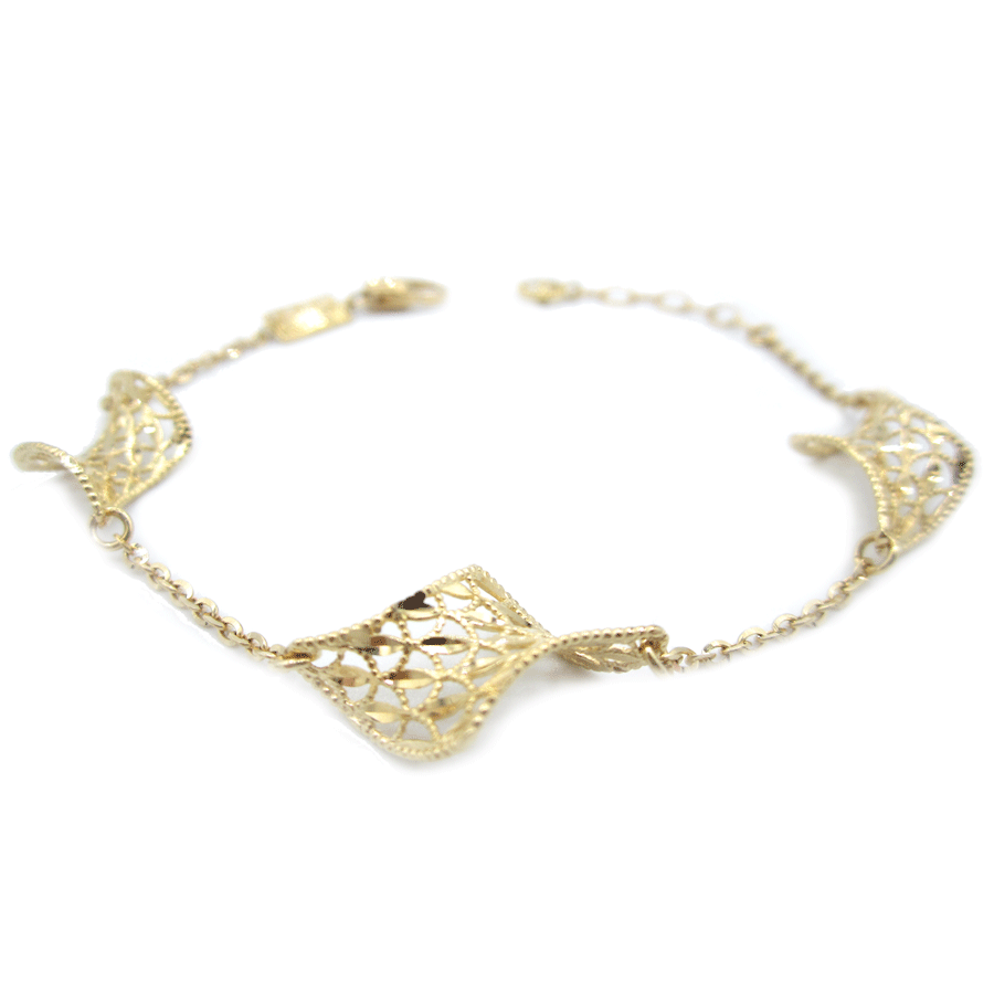 bracciale in oro giallo filgrana ungari