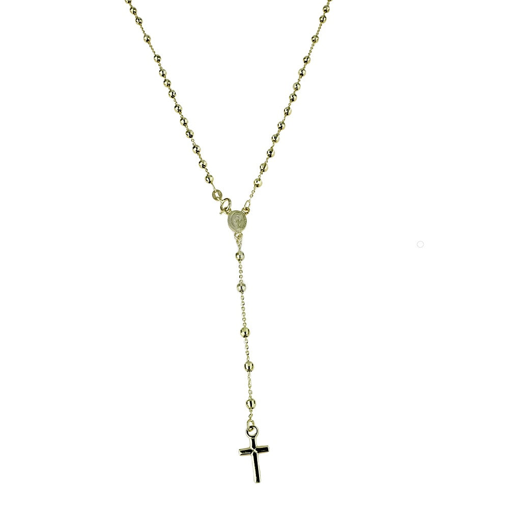 Girocollo rosario in oro giallo 18 kt