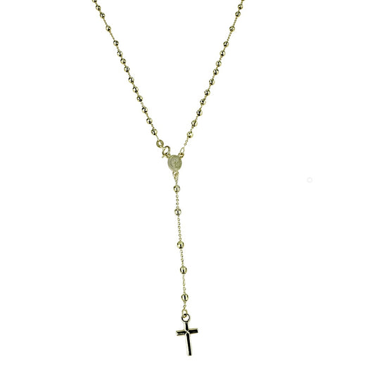 Girocollo rosario in oro giallo 18 kt