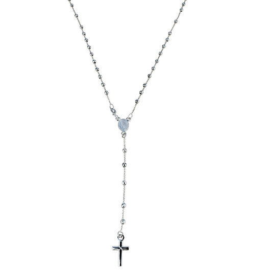 Collana Rosario in oro Bianco 18 Kt