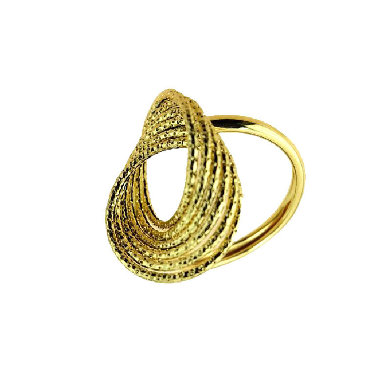 Anello gomitolo in oro giallo gr 2.00