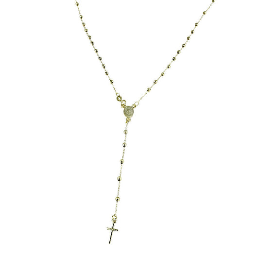 Girocollo rosario in oro giallo 18 kt