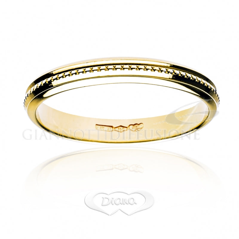 fedina diana sfaccettata oro giallo 2.80 gr