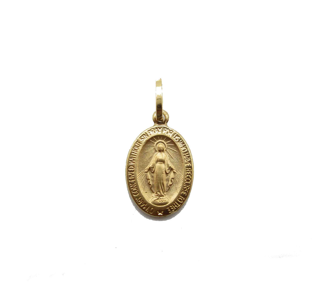 Medaglia Madonna Miracolosa in Oro Giallo 18 Kt