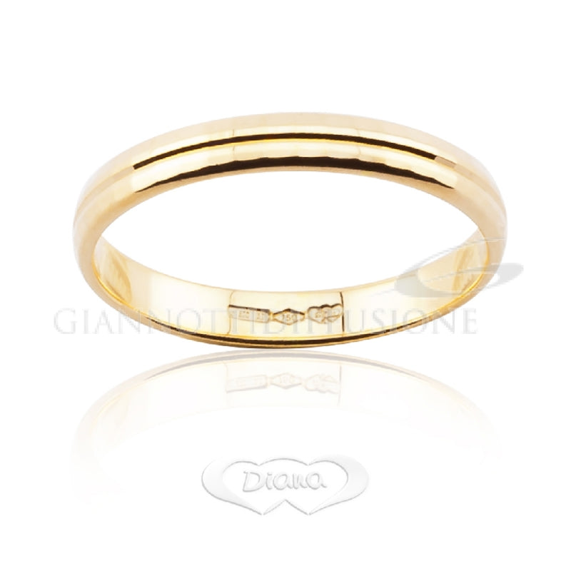 fedina diana sfaccettata oro giallo 2.40 gr