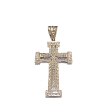  Croce con pietre in oro bianco