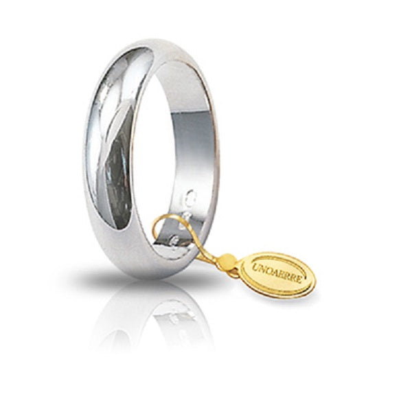 Fede nuziale classica oro bianco unoaerre 7 grammi