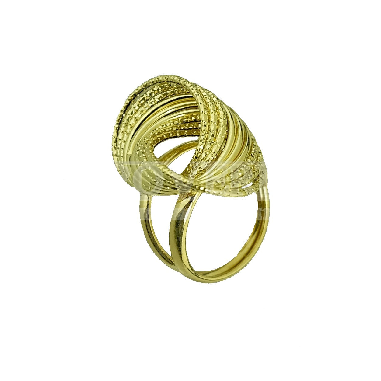 Anello gomitolo martellato in oro giallo gr .40