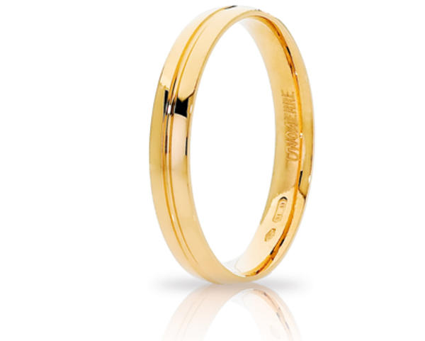 Fede Nuziale Unoaerre Lyra in oro giallo