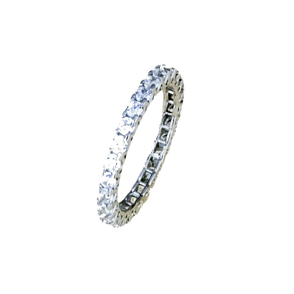 Anello vera con griffe in oro bianco gr 2.00