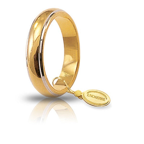 Fede nuziale classica unoaerre bicolore 7 grammi