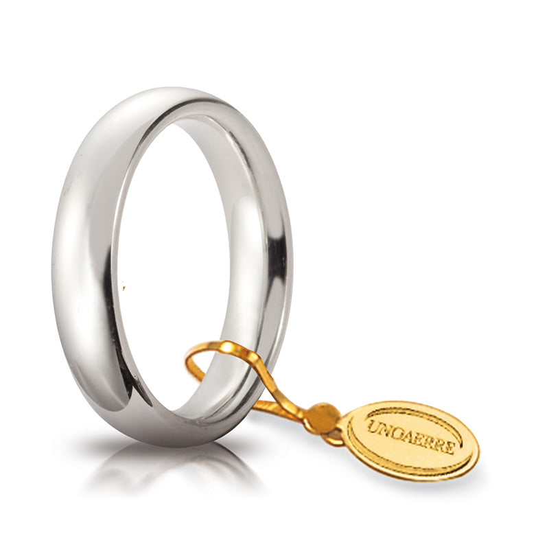 Fede comoda unoaerre oro bianco 4 mm