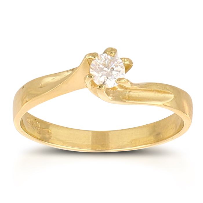 anello solitario da 2.50 gr in oro giallo