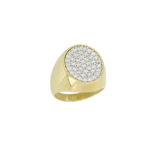  anello da mignolo con zirconi in oro giallo