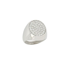  anello da mignolo con zirconi in oro bianco