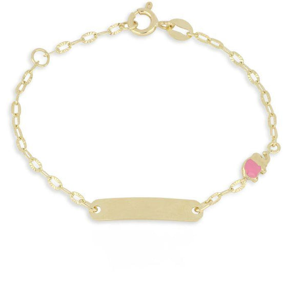 bracciale 9kt con elefante in oro giallo