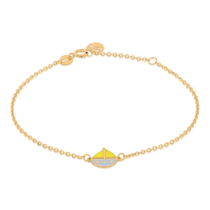 bracciale con barca in oro giallo 18kt