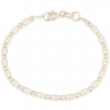  Bracciale Maglia Alternata in Oro Bianco