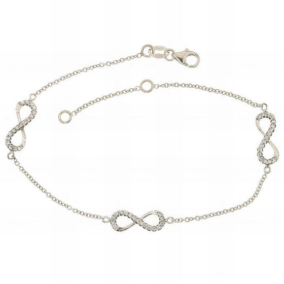 Bracciale Infinito in Oro Bianco da 2,60 gr.