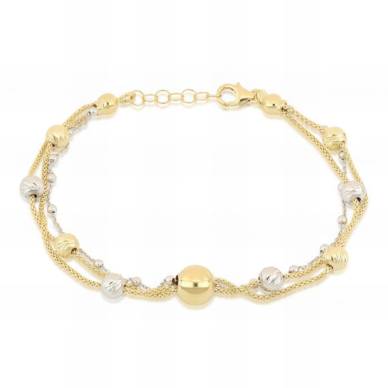 bracciale da donna in oro bianco e giallo